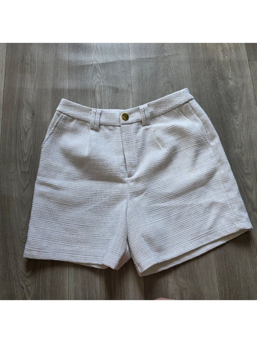 INC International Concepts Womens High Rise Textured White Shorts Size 12 New Wi
